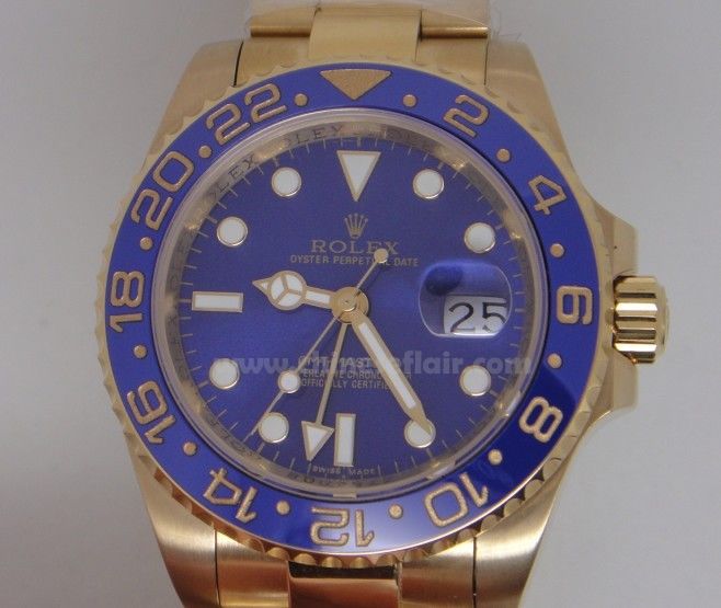 Best Copy Rolex Rolex GMT Blue Dial Blue Ceramic Watch 40mm